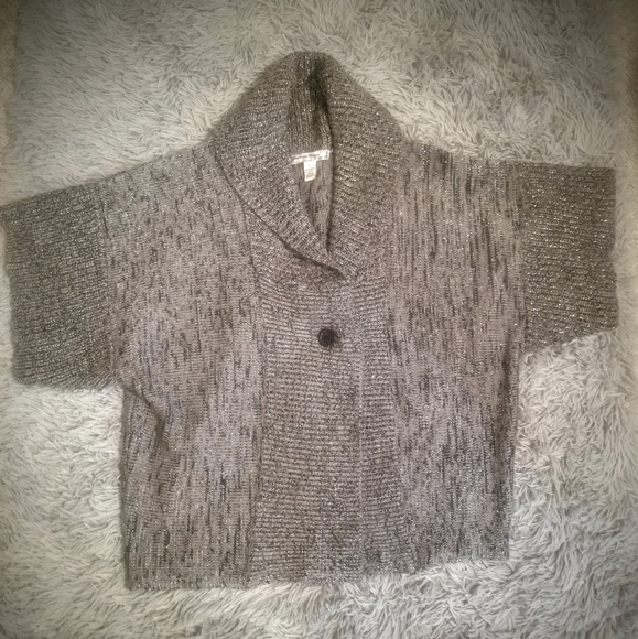 Sparkly Knit Kimono-Sleeve Cardigan - Picture 1 of 5